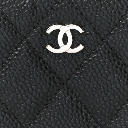 Chanel Caviar Quilted Zip Coin Purse Black 8 of 11