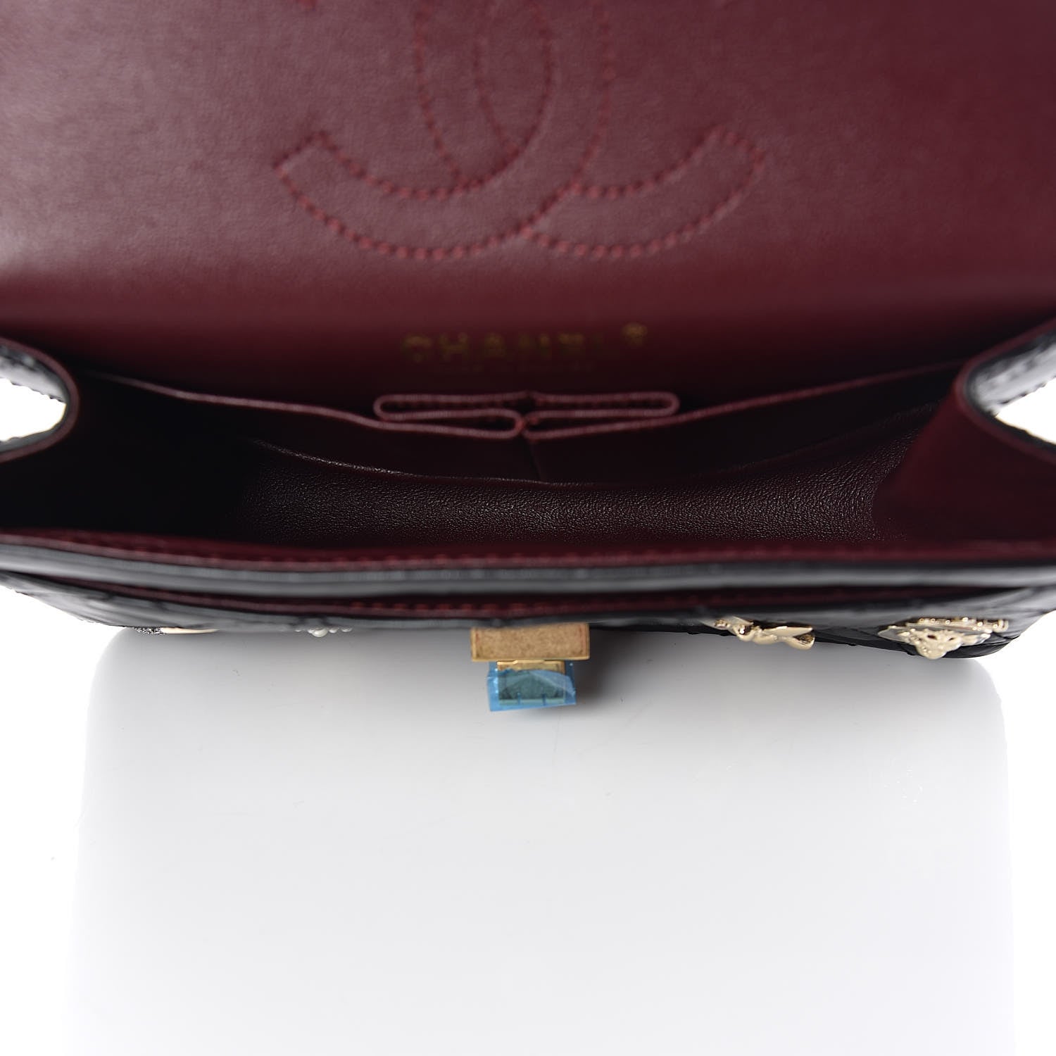 Chanel Aged Calfskin Lucky Charms 2.55 Reissue 224 Flap Black 7 of 10