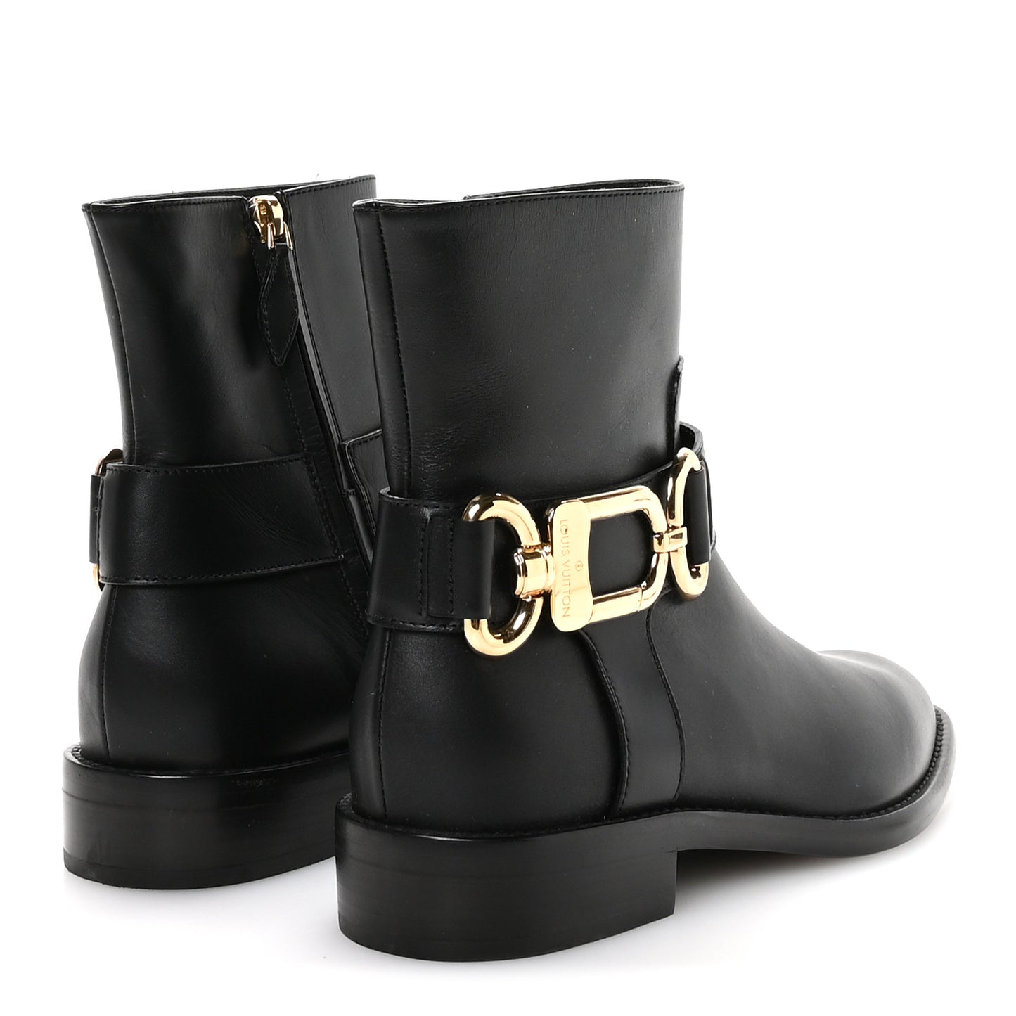 Calfskin Westside Flat Ankle Boots 39 Black