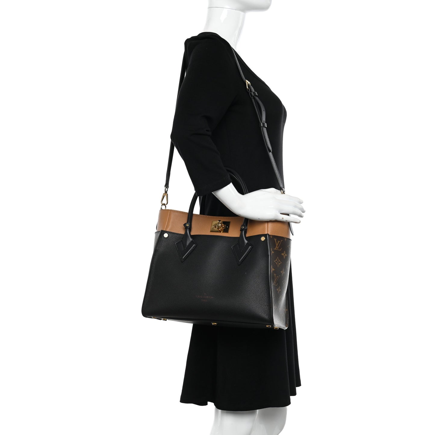 Calfskin Monogram On My Side Black