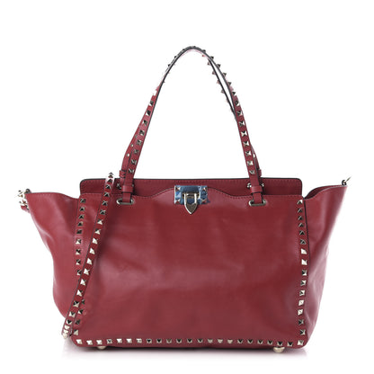 Valentino Garavani Vitello Medium Rockstud Tote Rosso Valentino 1 of 9