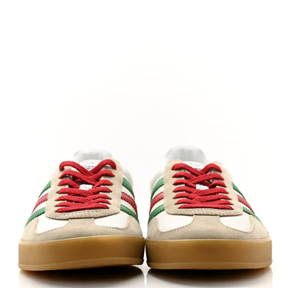 Gucci X ADIDAS Suede Madeira Demetra Mens Gazelle Sneakers 7.5 Oatmeal White New Shamarock Hibiscus Red 2 of 9