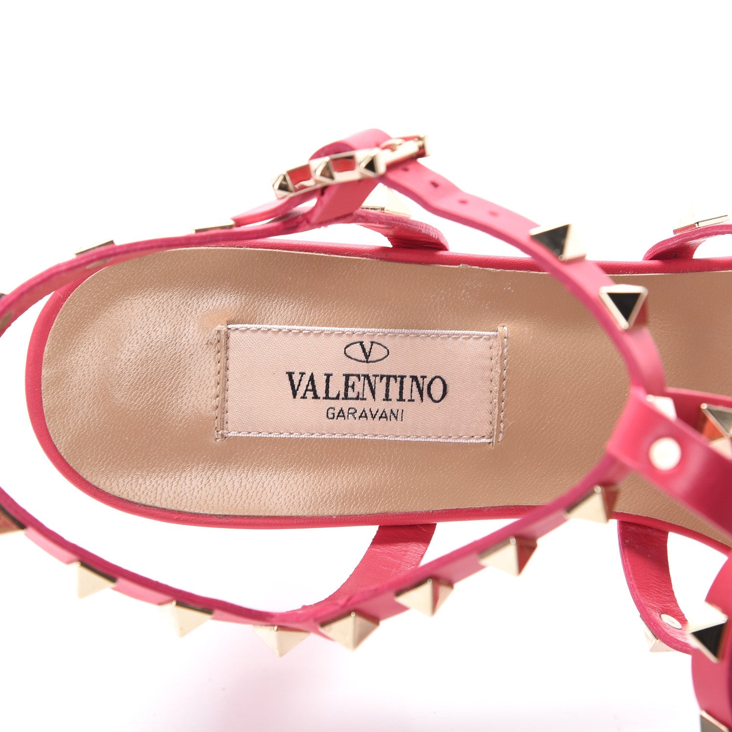 Valentino Garavani Calfskin Rockstud 60mm City Sandals 38 Fragola 7 of 11