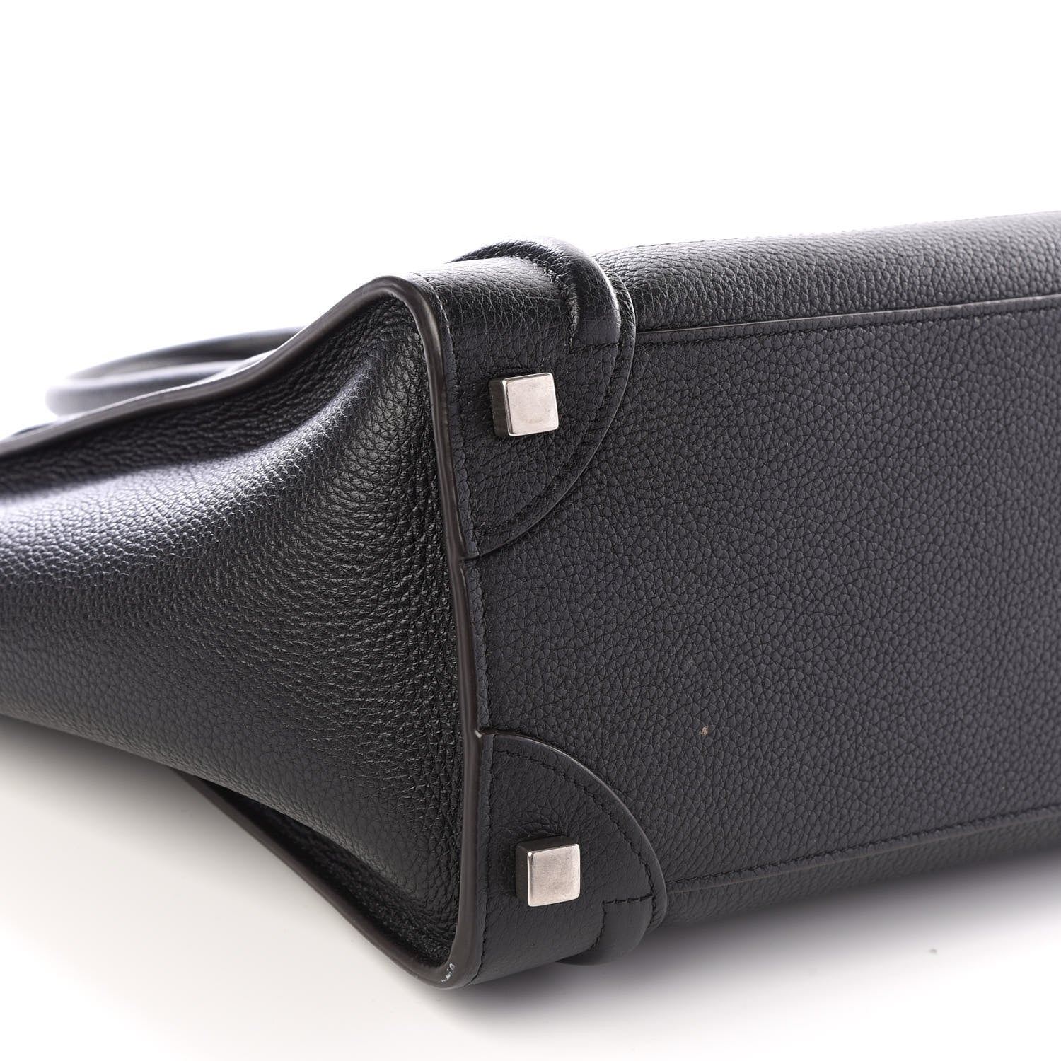 Celine Drummed Calfskin Micro Luggage Black 5 of 8