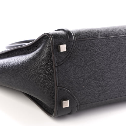 Celine Drummed Calfskin Micro Luggage Black 5 of 8