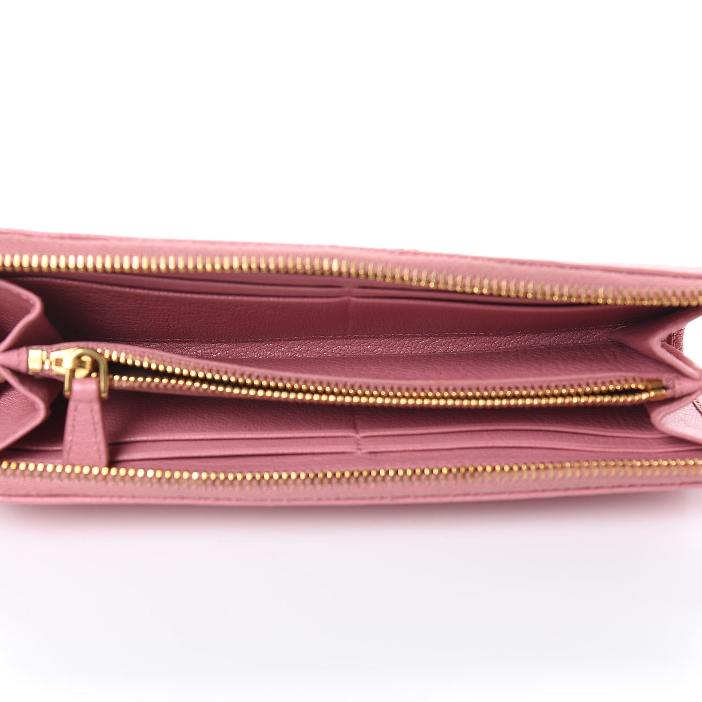 Goatskin Madras Zip Around Wallet Rosa