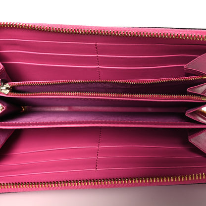 Gucci Monogram Calfskin Bree Zip Around Wallet Fuchsia 5 of 8