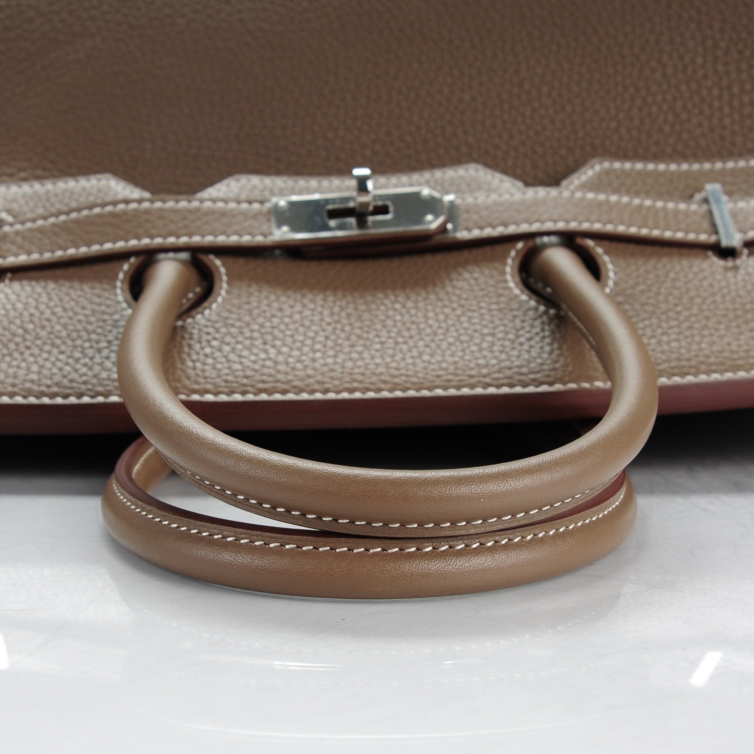 Hermes Taurillon Clemence Birkin 35 Etoupe 19 of 25