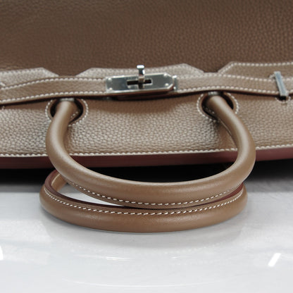 Hermes Taurillon Clemence Birkin 35 Etoupe 19 of 25