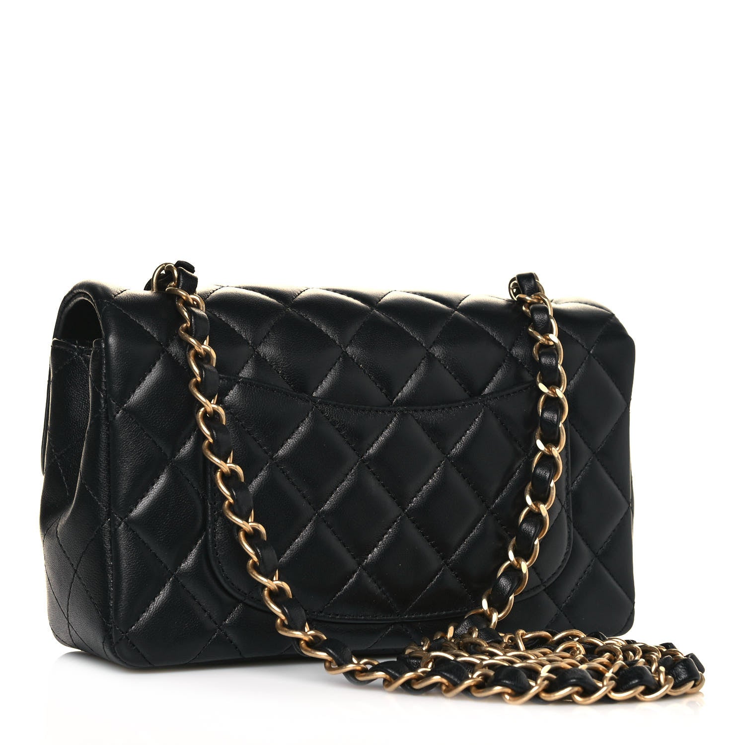 Chanel Lambskin Quilted Mini Rectangular Flap Black 3 of 11
