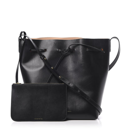 Mansur Gavriel Vegetable Tanned Calfskin Bucket Bag Black Ballerina 1 of 19