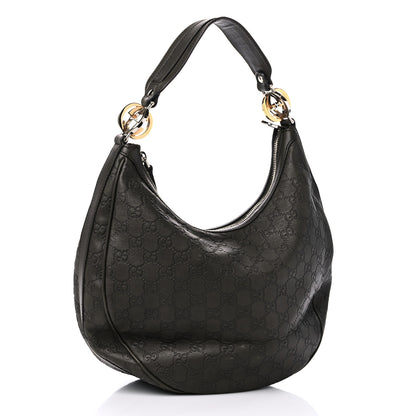 Gucci Guccissima Medium GG Twins Hobo Olive Green 3 of 13