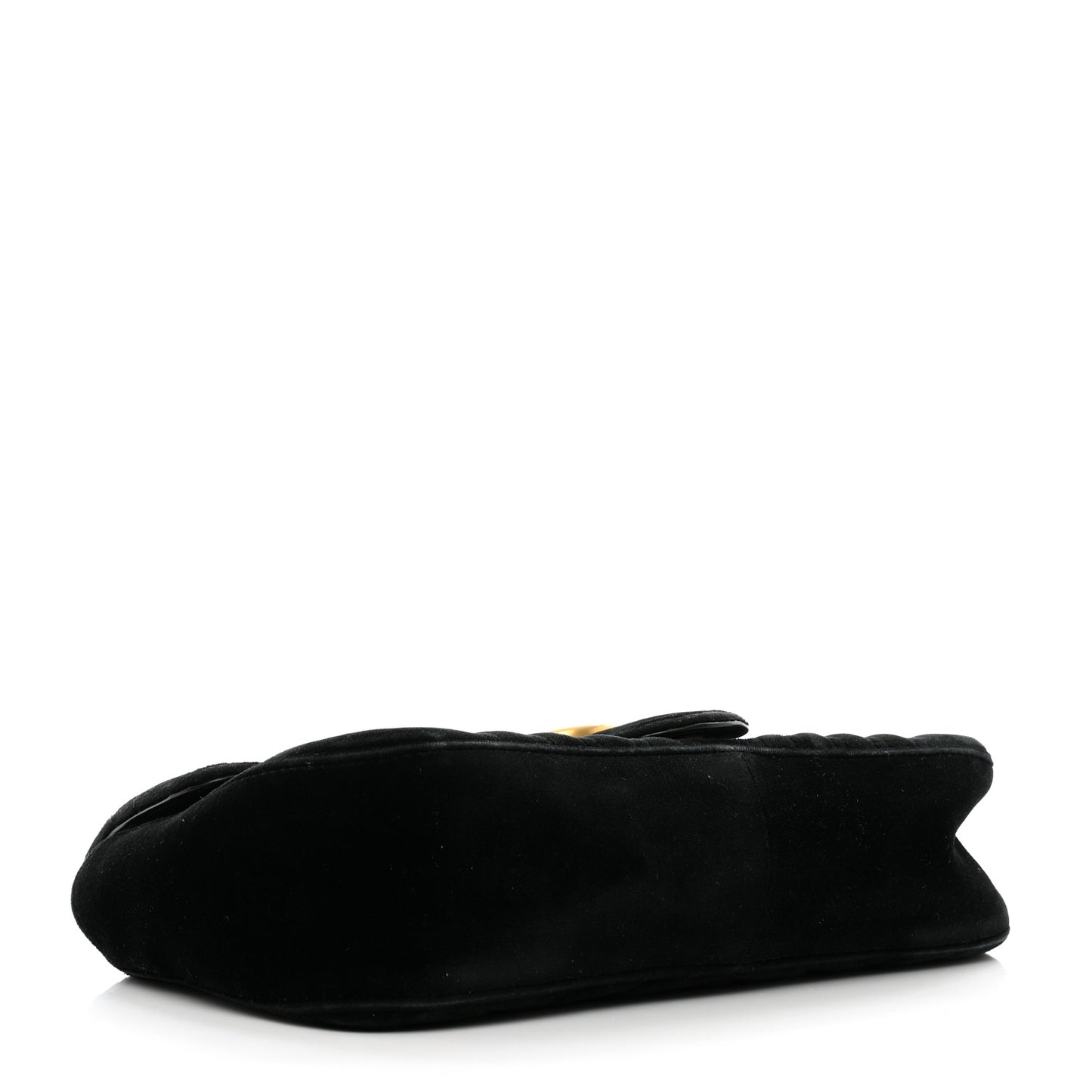 Velvet Matelasse Small GG Marmont Shoulder Bag Black