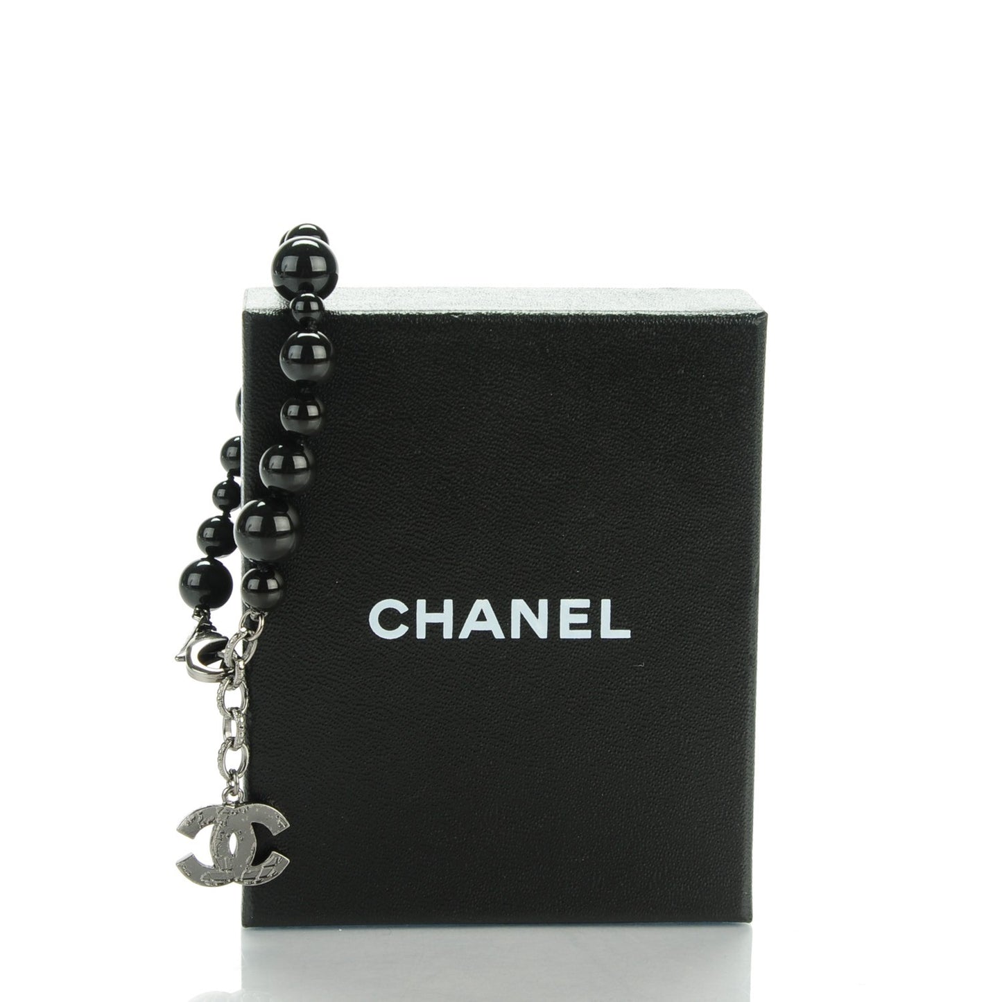 Glass Bead CC Map Bracelet Ruthenium Black