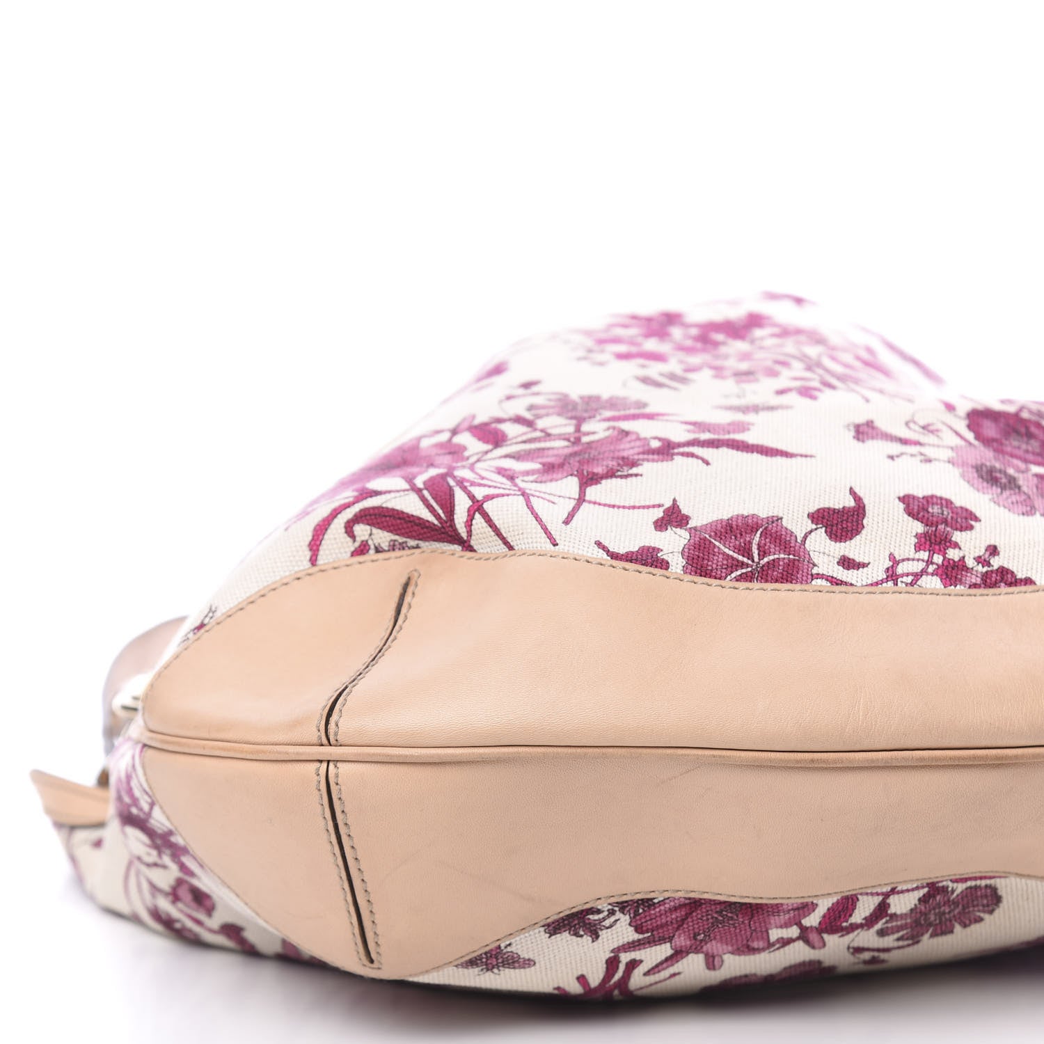 Gucci Canvas Floral Flora Peggy Bamboo Top Handle Hobo 10 of 19