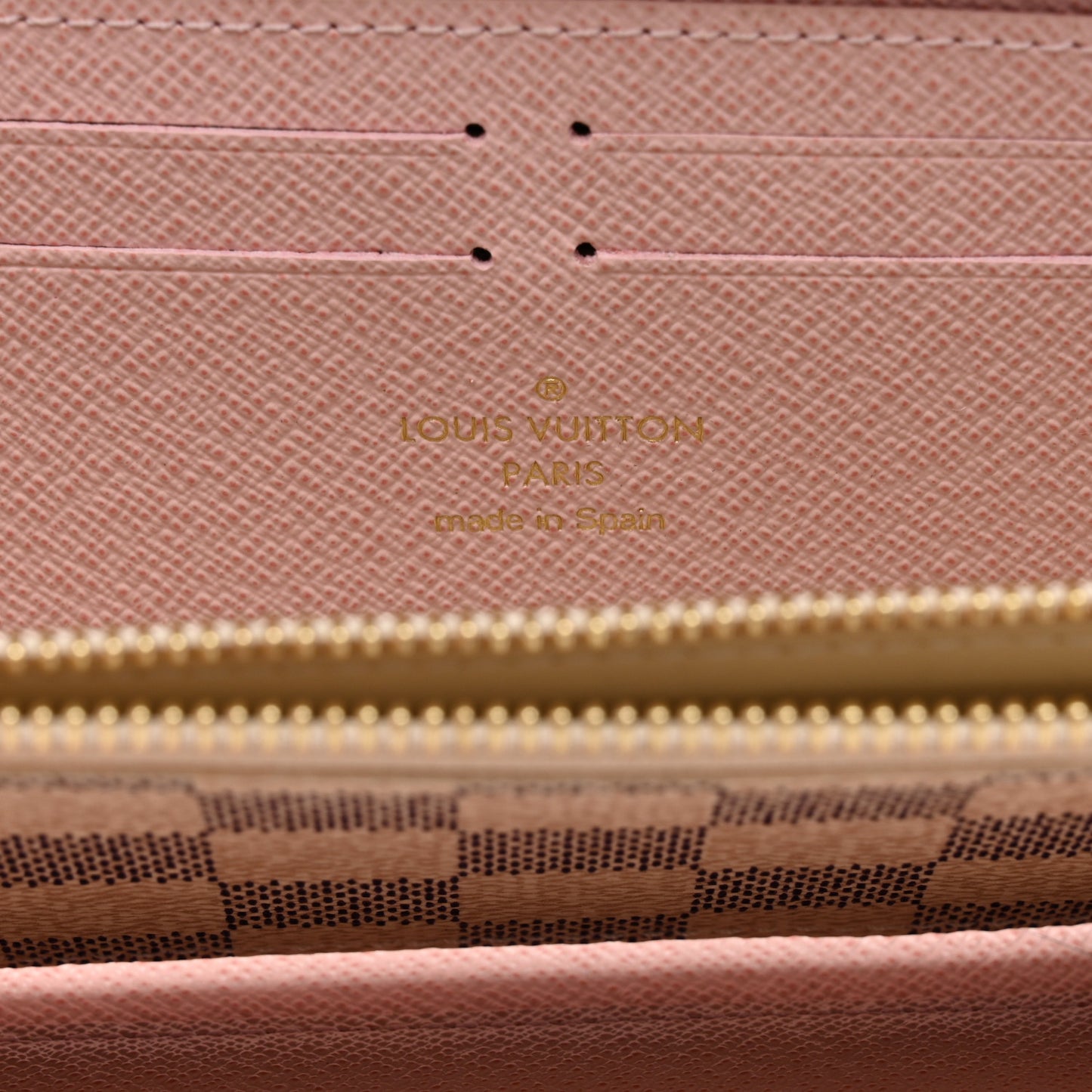 Damier Azur Clemence Wallet Rose Ballerine