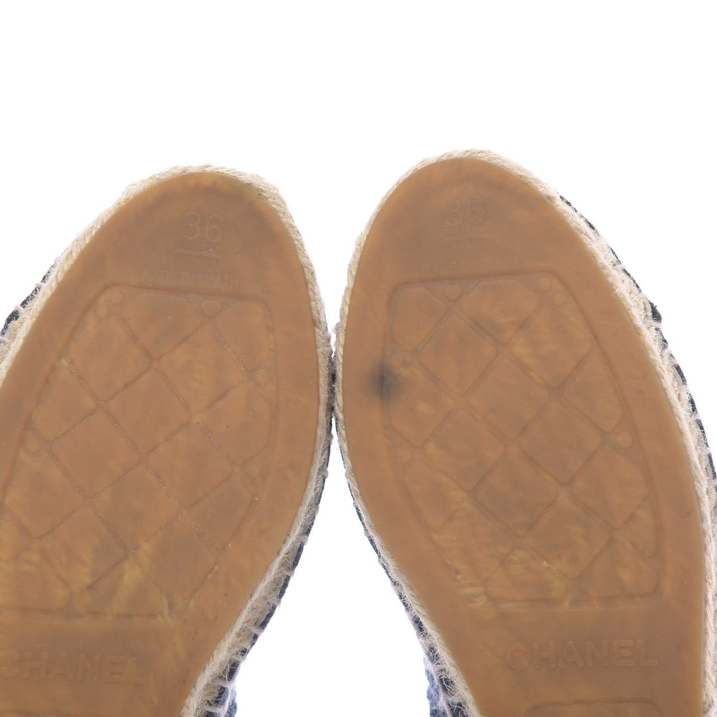 Denim Toile CC Espadrilles 36 Navy Black