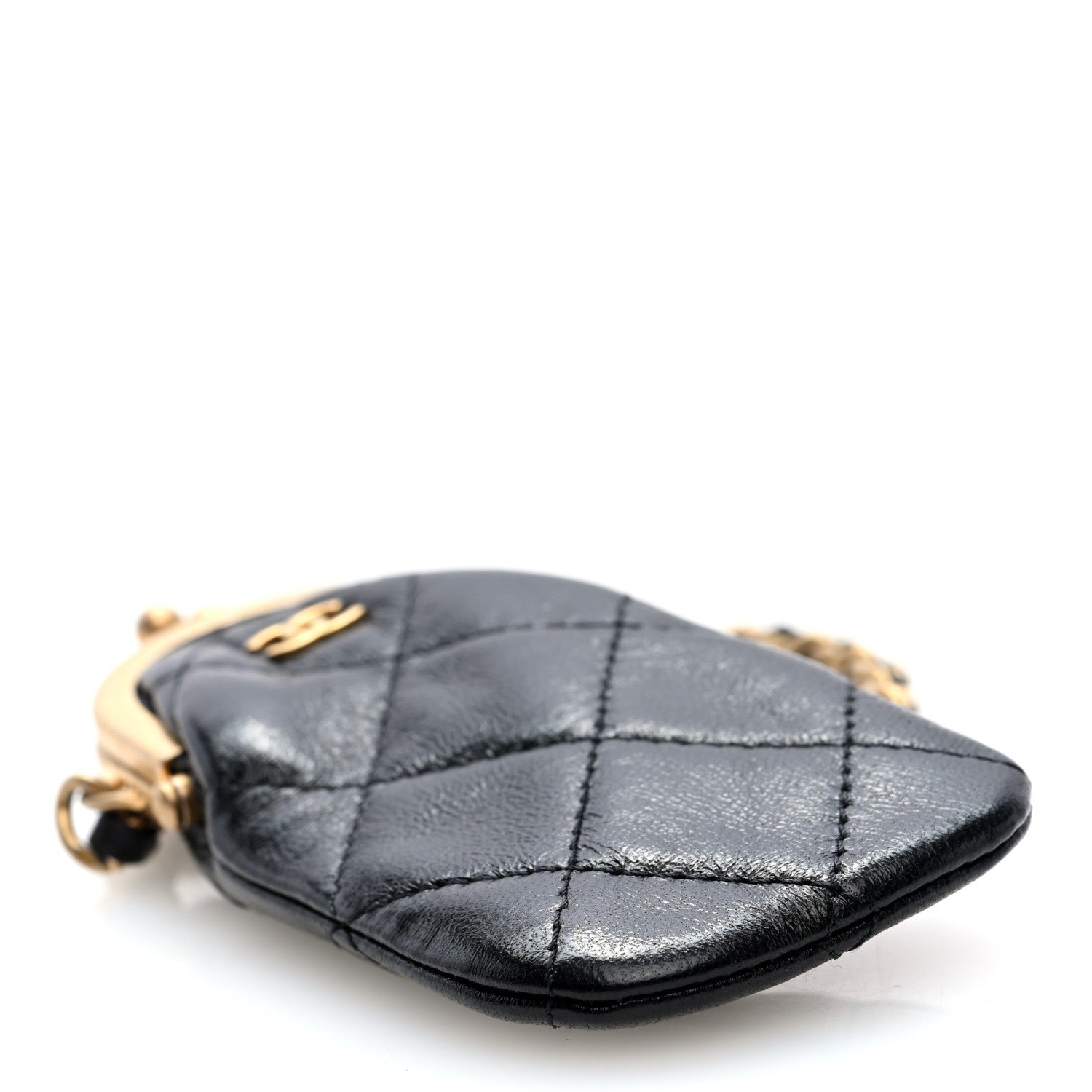 Chanel Lambskin Quilted Lipstick Case On Chain Black 4 of 9