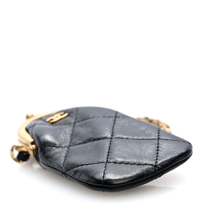 Chanel Lambskin Quilted Lipstick Case On Chain Black 4 of 9