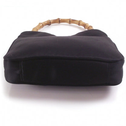 Gucci Satin Bamboo Handle Black 4 of 9