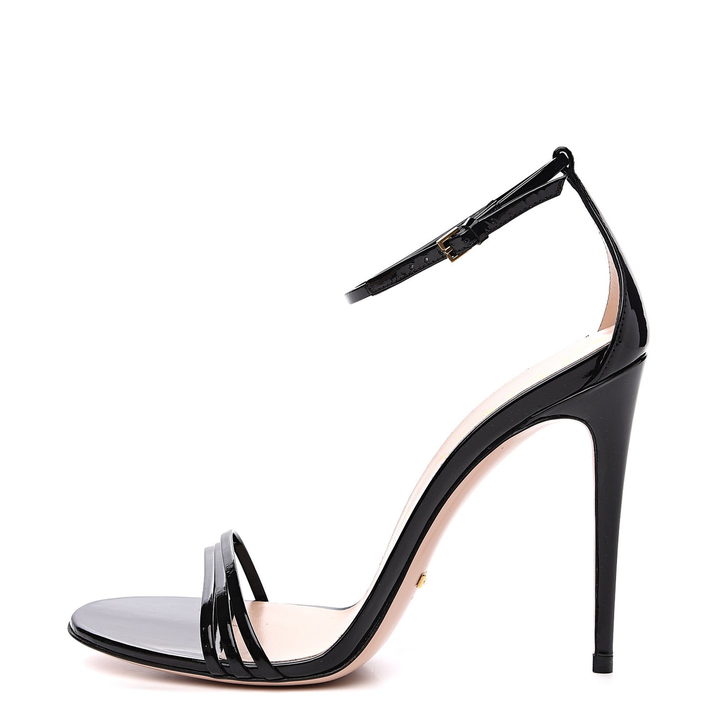 Patent Crystal Removable Bow Sandals 40 Black