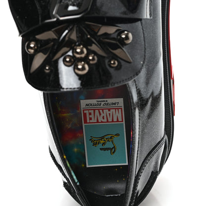 Christian Louboutin X Marvel Patent Calfskin The Amazing Loubi Loafers 46 Black Cosmos 8 of 8
