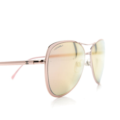 Chanel 18K Pilot Summer Sunglasses 4223 Pink Gold 7 of 8