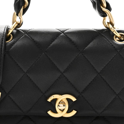 Chanel Shiny Lambskin Small Chain Is More Flap Black 8 of 11