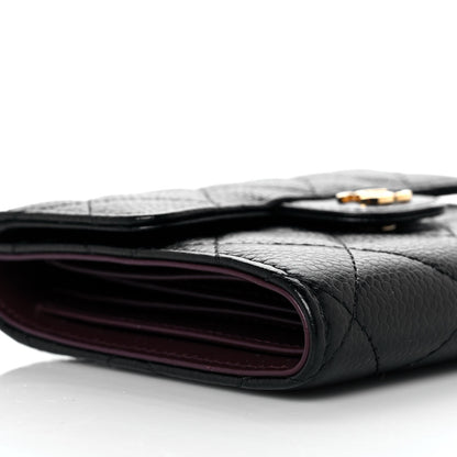 Chanel Caviar Quilted Compact Flap Wallet Black 9 of 11