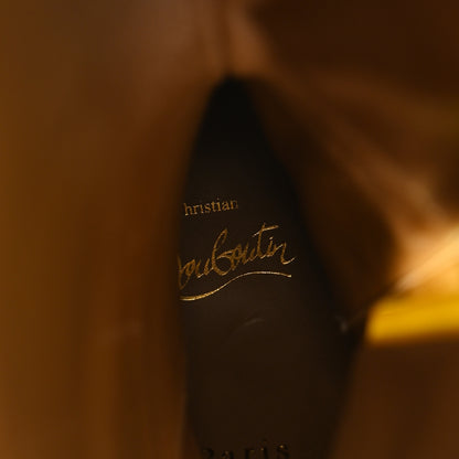 Christian Louboutin Satin Morgan Fleur 70 Over The Knee Boots 38 Yellow 6 of 9