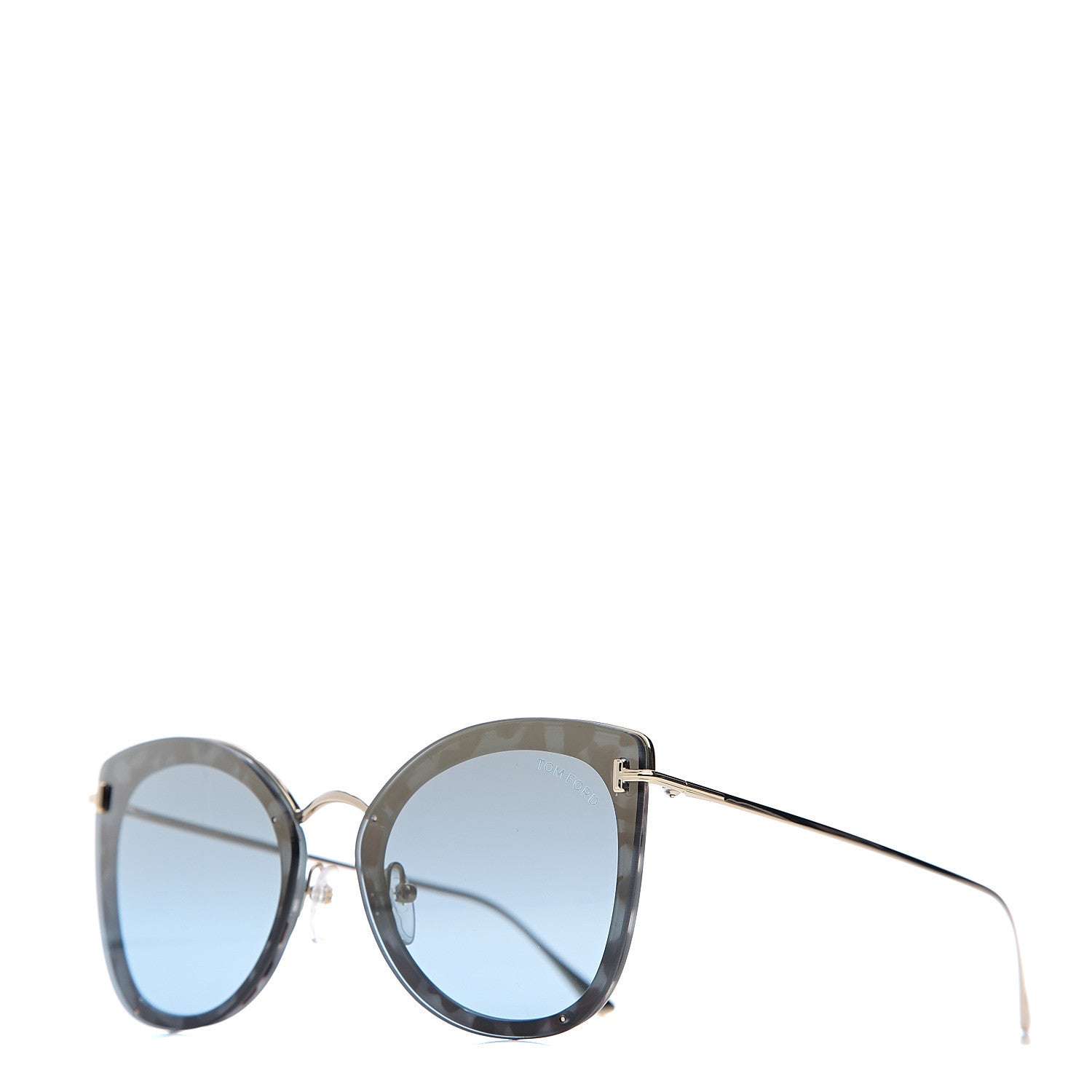 Tom Ford Charlotte Sunglasses TF657 Blue Havana 1 of 8
