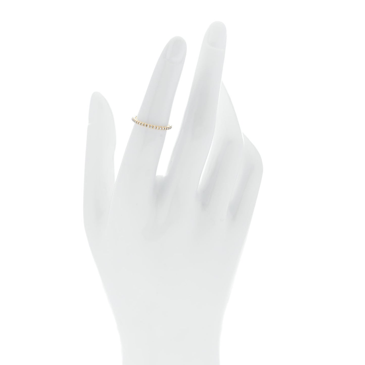 18K Yellow Gold Diamond Metro Band Ring 49 5