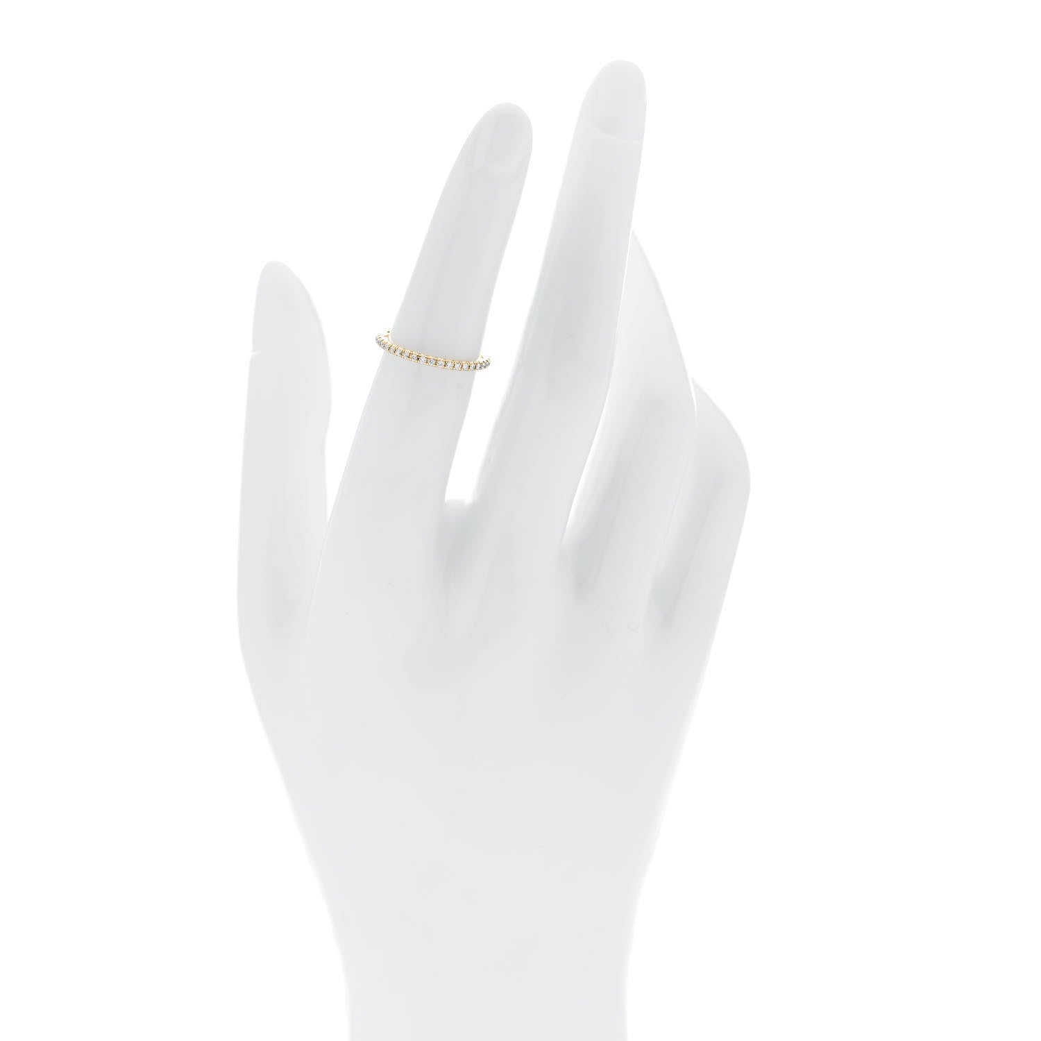 Tiffany 18K Yellow Gold Diamond Metro Band Ring 49 5 2 of 5