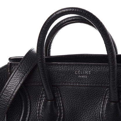 Celine Drummed Calfskin Nano Luggage Black 8 of 15