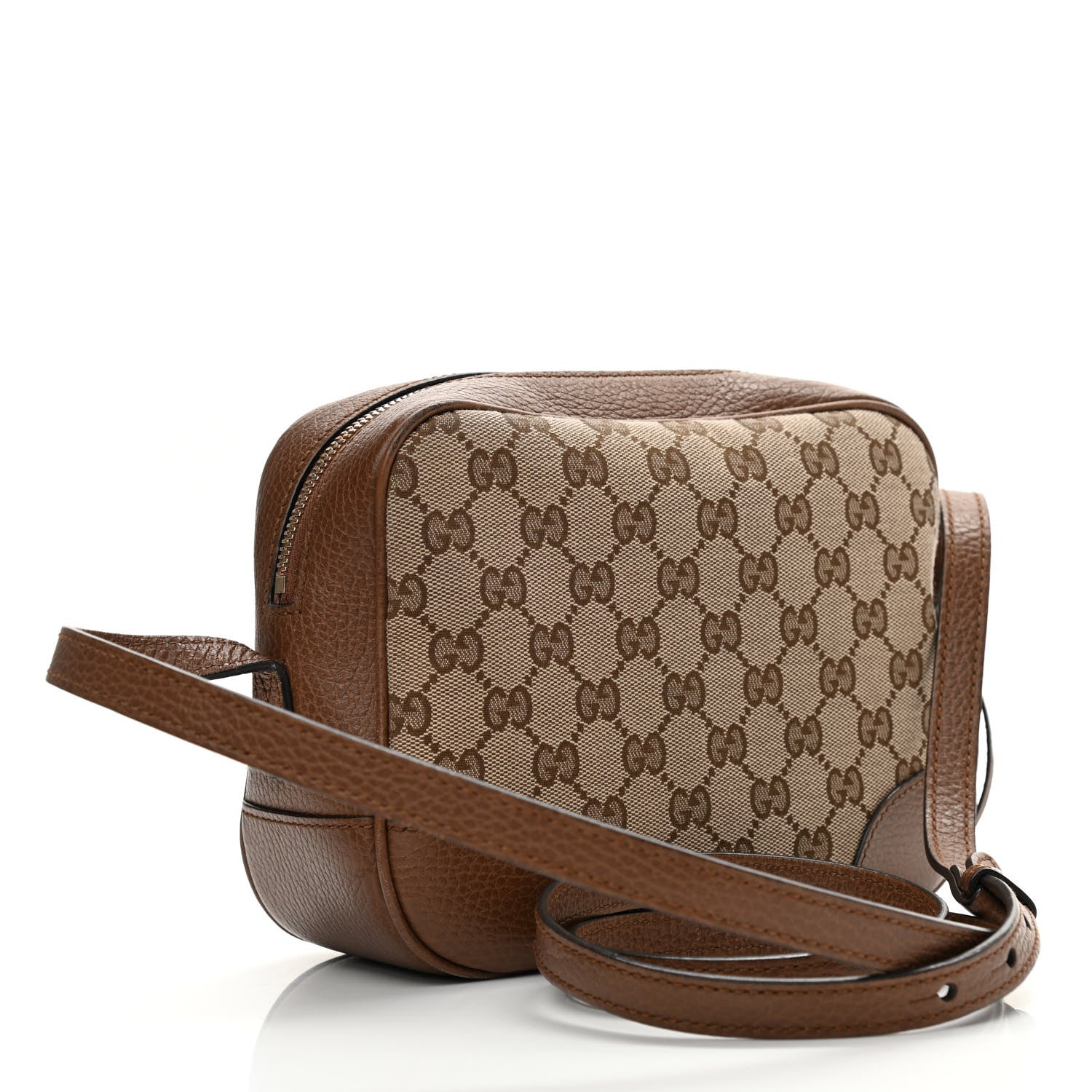 Gucci Monogram Mini Bree Messenger Bag Beige Tabacco 3 of 9