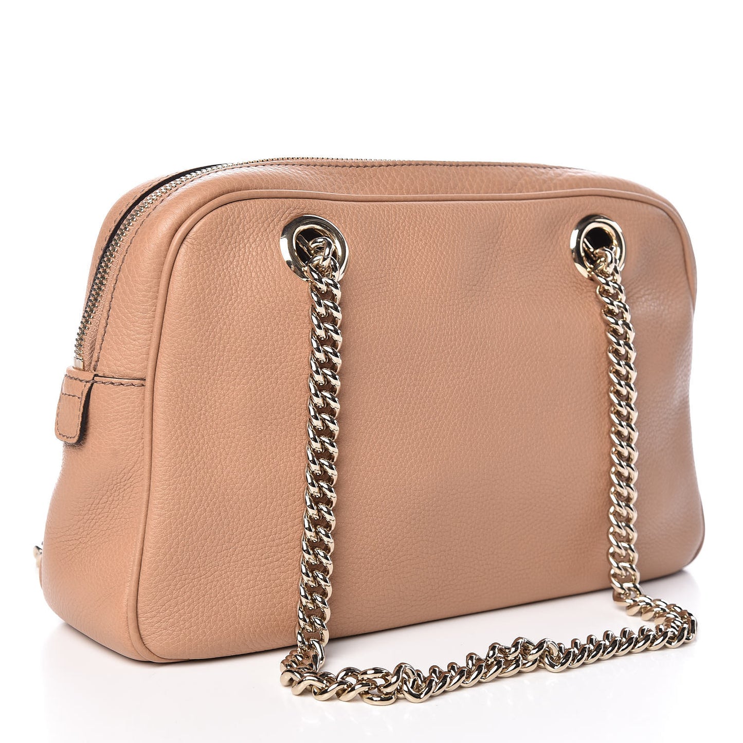 Pebbled Calfskin Small Soho Bowler Camelia