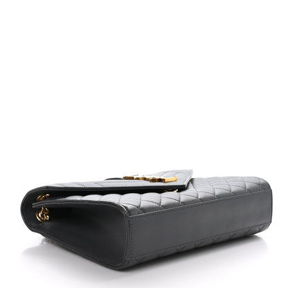 Saint Laurent Grain De Poudre Textured Mixed Matelasse Medium Triquilt Monogram Satchel Earth 4 of 8