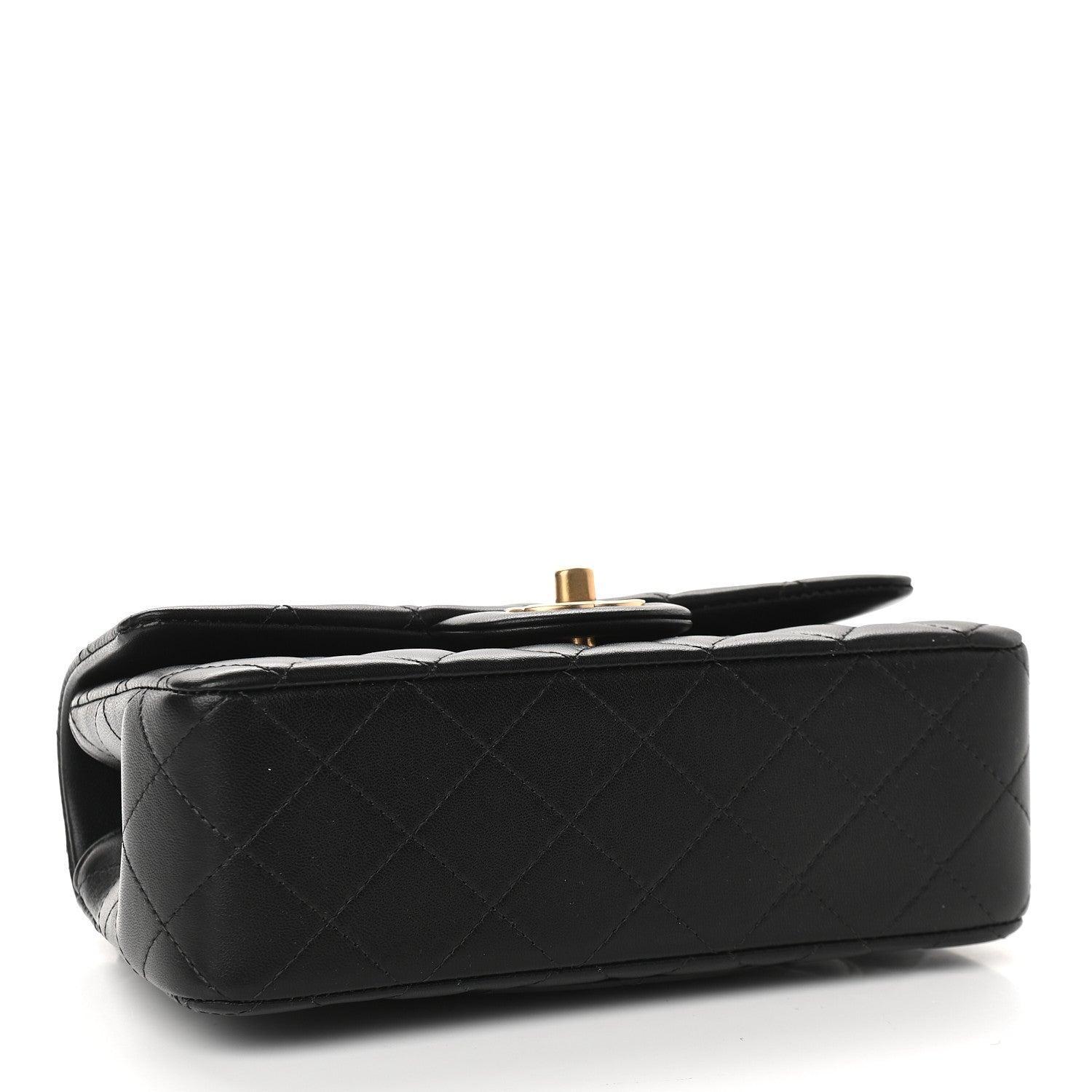 Chanel Lambskin Quilted Mini Top Handle Rectangular Flap Black 4 of 9