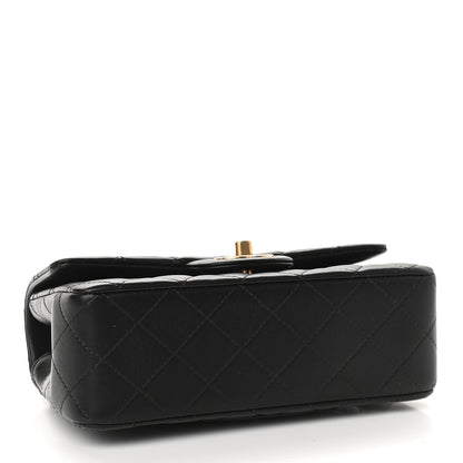 Chanel Lambskin Quilted Mini Top Handle Rectangular Flap Black 4 of 9
