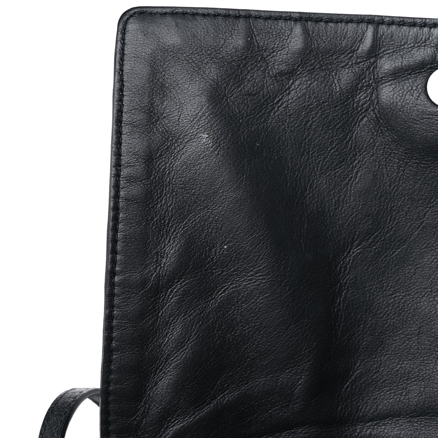 Nappa Intrecciato Crossbody Messenger Flap Black