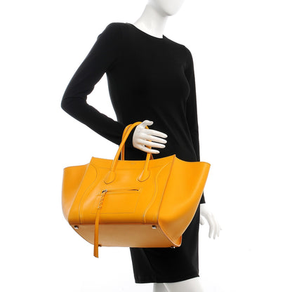 Celine Grained Calfskin Medium Phantom Luggage Saffron 2 of 19