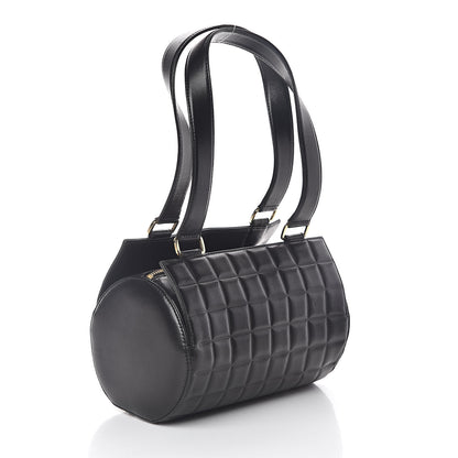 Chanel Lambskin Chocolate Bar Quilted CC Shoulder Bag Black 3 of 10