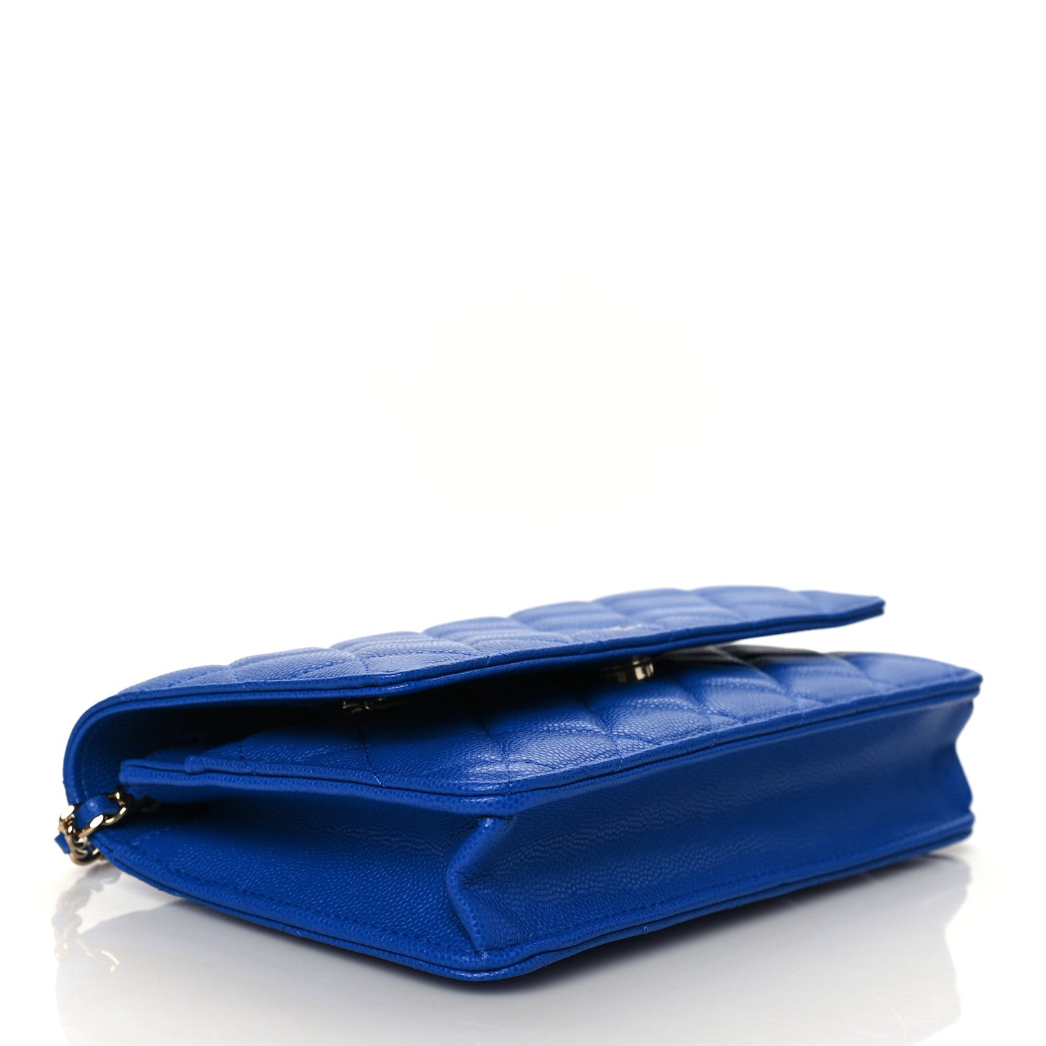 Chanel Caviar Quilted Wallet On Chain WOC Blue 3 of 10