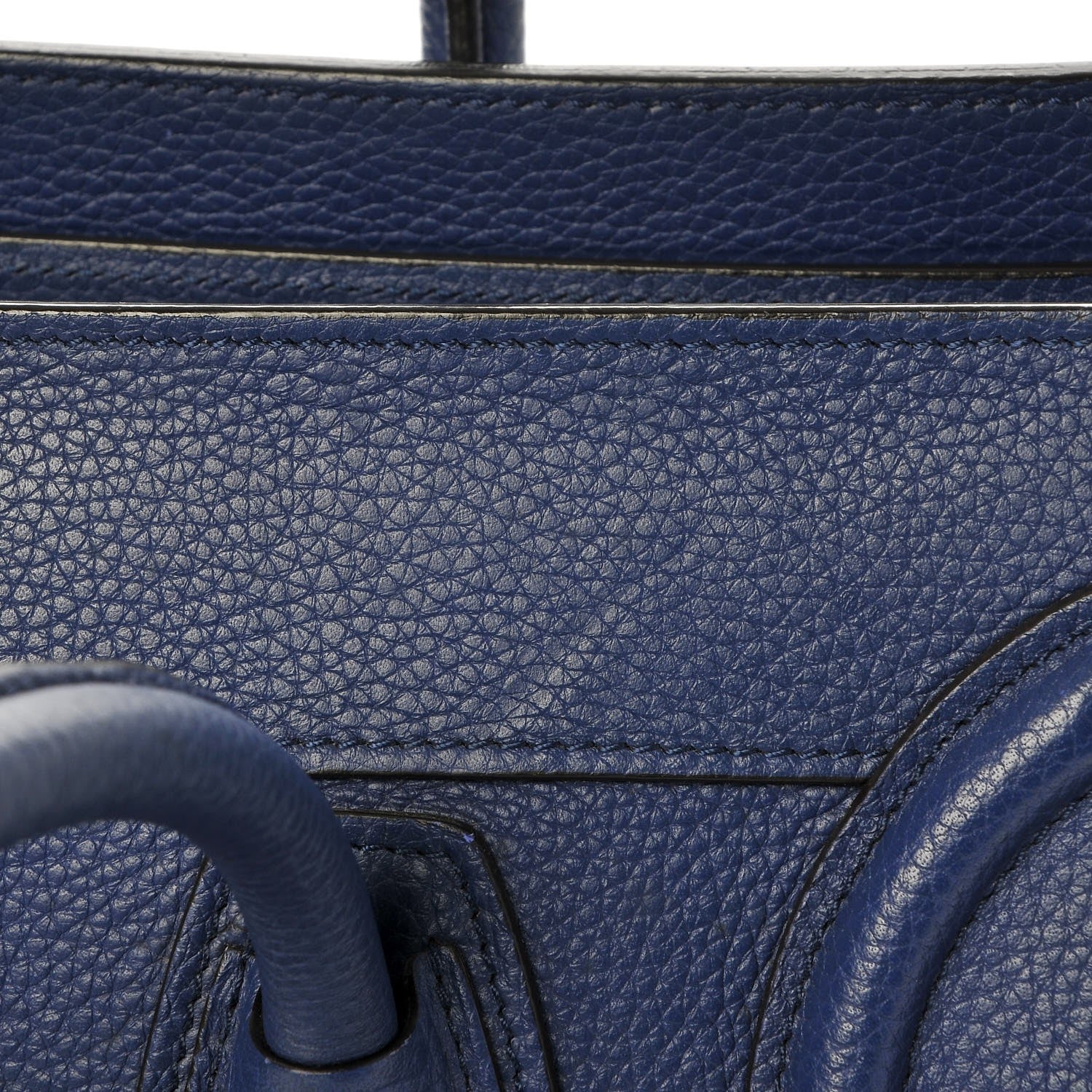 Celine Drummed Calfskin Micro Luggage Indigo 11 of 11