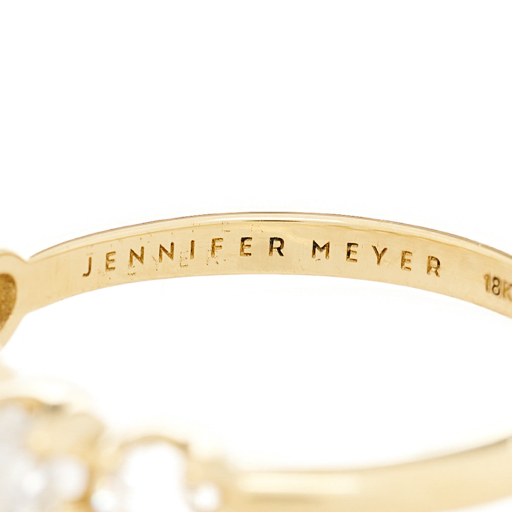 18K Yellow Gold Diamond Graduated Ring 53 6.5