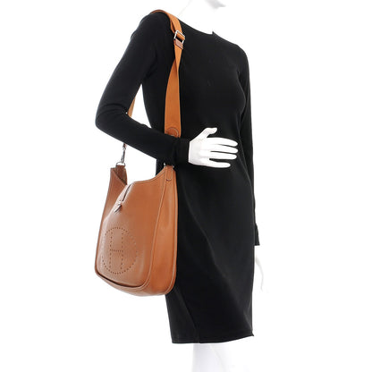 Hermes Taurillon Clemence Evelyne III GM Gold 2 of 9