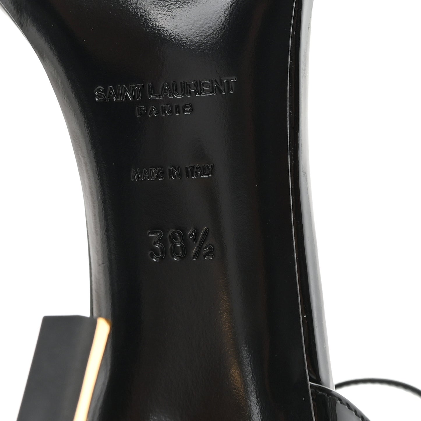 Patent Calfskin Opyum 85 Sandals 38.5 Black