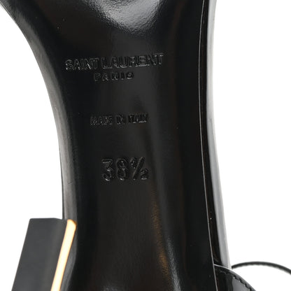 Saint Laurent Patent Calfskin Opyum 85 Sandals 38.5 Black 7 of 9
