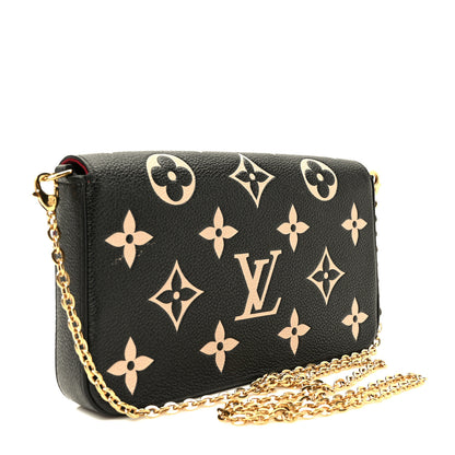 Louis Vuitton Empreinte Monogram Giant Felicie Pochette Black Beige 4 of 10