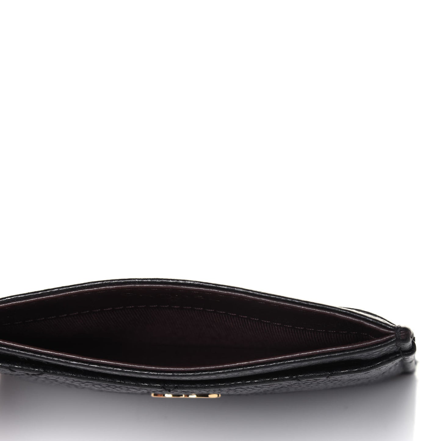 Caviar Quilted Card Holder Black